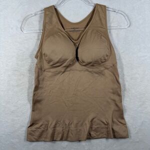 Cami Shaper by Genie Women XXL Tan Beige Seamless Compression Tank Top Shapewear